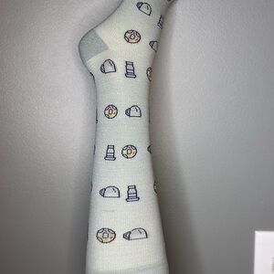 FIGS Compression Socks Size Small S Coffee STAT Donuts nursing medical grey